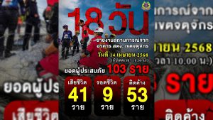 Read more about the article เข้าสู่วันที่ 18 ของภารกิจค้นหาและช่วยเหลือในเหตุการณ์ตึกสตงถล่ม